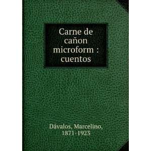  Carne de caÃ±on microform  cuentos Marcelino, 1871 