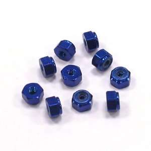  2mm Aluminum Lock Nut (10), Blue Toys & Games