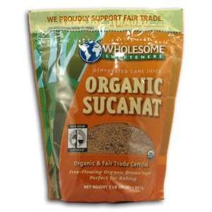 Wholesome Sweeteners Sucanat, 100% Organic Dried Cane Juice   2 lbs 