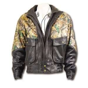 Brown Leather Advantage Timber Camouflage Jacket (Brown with Advantage 