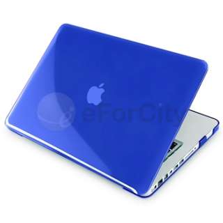 4in1 Accessories Clear Dark Blue Hard Case Cover For Macbook Pro 13 