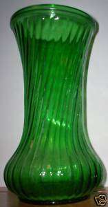 Vintage Green Hoosier Indiana Glass Flower Vase 4082 4090 #4  