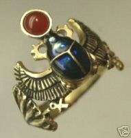 Egyptian18 Karat Gold Winged Scarab ring  
