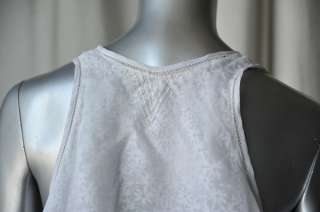 PHILLIP LIM White Floral Sheer Overlay Trapeze Summer Tank Mini 