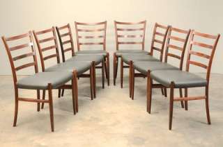 Danish Modern Rosewood Dining Chairs Mid Century  