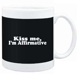    Mug Black  Kiss me, Im affirmative  Adjetives