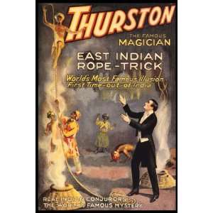   East Indian Rope Trick Magic Magician Vintage Poster Reprint 18x24