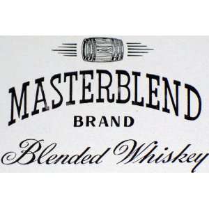  Luxury Masterblend Whiskey Label, 1930s 