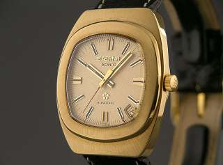 Eterna SONIC Rare ELECTRONIC Watch Pre Quartz, Solid 18K Gold 