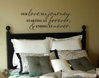 Our Love is a Journey Wall Words Stickers Decals 491  