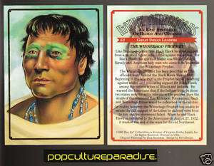 WHITE CLOUD Winnebago Prophet 1995 Native American CARD  