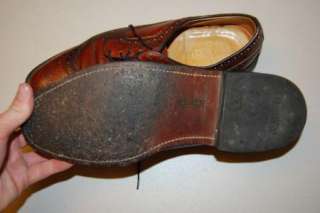 vintage dexter wingtips dress shoes brown 11.5d 11.5 d 11 . 5 wing 