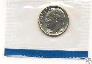 1981 Gem UNC Roosevelt Dime Cut From US Mint Set  