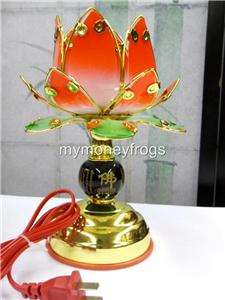 Chinese Oriental Altar Light Table Desk LOTUS Flower Lantern 
