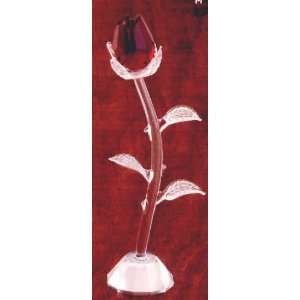  Ruby Red Glass Rose