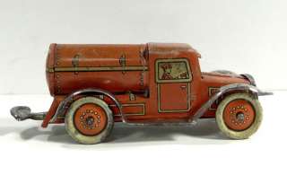   LEVY GELY 231 ROAD SWEEPER TANK WIND UP LITHO TIN PENNY TOY  