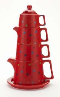  Polka Dot Tea Tower, 8 oz by Yedi Houseware, Classic 