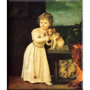  Clarice Strozzi 14x16 Streched Canvas Art by Titian