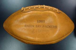 1965 Green Bay Packers Team signed Football w/Vince Lombardi NFL 