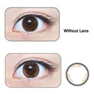  Colored Cosmetic Lens in Tearful Brown Honey Hazel Health 