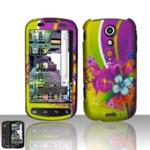  Samsung Epic 4G (Galaxy S) Green/Purple Flowers Rubberized 