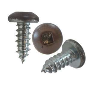   Pan Head Square Drive Brown Zinc Coated Tapping Screws   Box Of 100