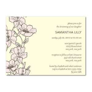    Baptism, Christening Invitations   Simple Lilies By Dwell Baby