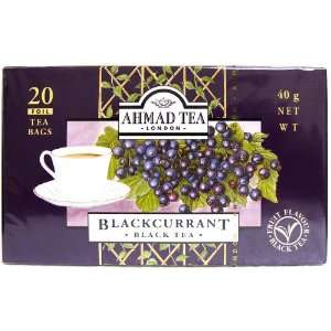 Ahmad Tea London Blackcurrant Black Tea Grocery & Gourmet Food