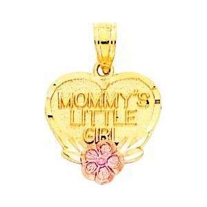  14K Gold Two Tone Mommys Little Girl Charm Jewelry