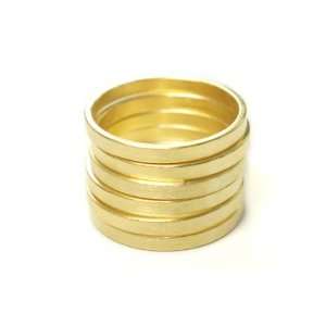  18kt Gold Plated Maxi Signature Bangles Jewelry