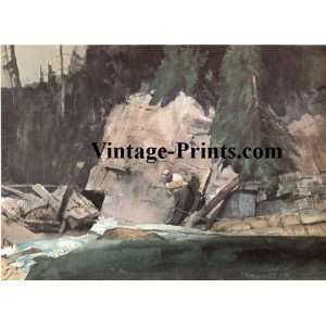   Martell Mason Fly Fishing Print   Ahold of Him At Last