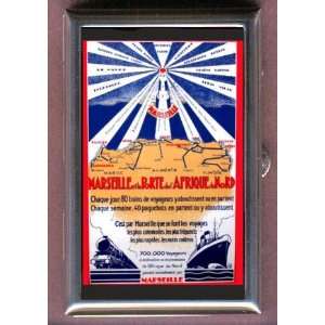 OCEAN LINER TRAIN POSTER 1930s Coin, Mint or Pill Box Made in USA