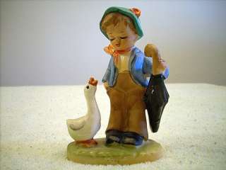 ARNART 5TH AVE  BOY AND DUCK  FIGURINE HAND PAINTED  