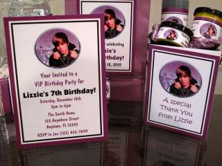 Justin Bieber Birthday Invitation Favor Tag Water Candy  