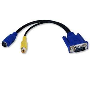  VGA to TV RCA S Video Adapter Converter Cable Lead 