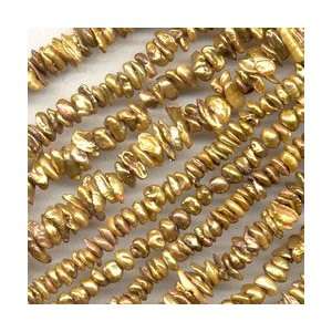  Center Drilled Metallic Gold Keishi Pearl Beads Arts 