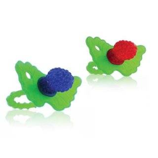 Razbaby Raz Berry silicone Teethers Double Pack Both Colors in One 