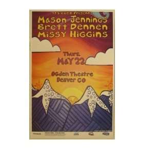 Mason Jennings Handbill Poster Sunset Mountians Missy