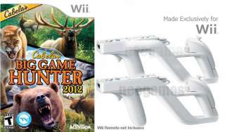 Wii Cabelas Big Game Hunter 2012 BUNDLE + 2x Zapper Light Guns *NEW 