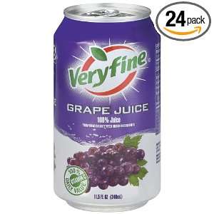 SunnyD Veryfine, 100% Grape Juice, 11.5 Ounce Cans (Pack of 24 