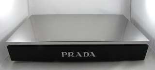 PRADA Sunglasses Jewelry Display Tray 10x16 Black base Silver Tray 