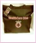 SPARKLE Rhinestone HealthCare Divas Tote Bag Nurses Med