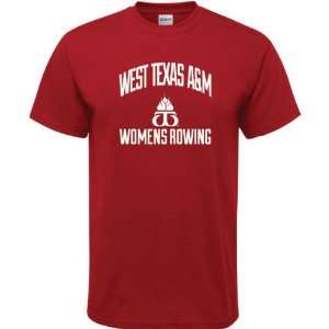  West Texas A&M Buffaloes Cardinal Red Womens Rowing Arch 