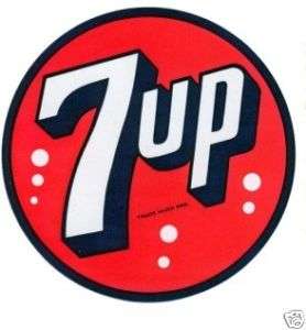 Vintage 7 UP 1937 sticker decal 3 diameter  