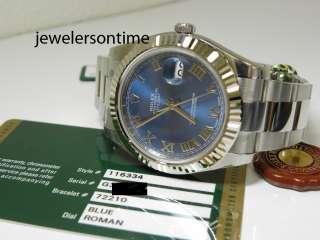 Rolex mens SS 18K WG Datejust II 2 41mm 116334 unworn MSRP $8,600 