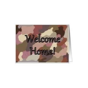  Camo Colors   Welcome Home for Military Person Card 