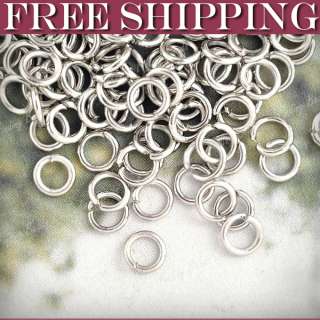 450pcs wholesale fashion Iron Round Nickel Plated Open Jump Rings 