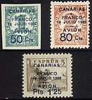 1936 SPAIN CANARY ISLANDS AIR POST OVERPRINTS (ED.11 13