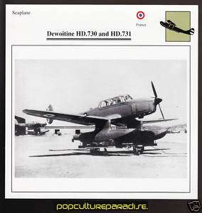 DEWOITINE HD.730 & HD.731 France Airplane PICTURE CARD  