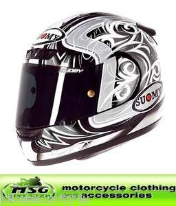 Suomy Apex Tornado Motorcycle Helmet Silver/Anthracite Large  